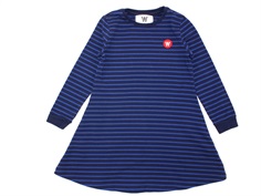 Wood Wood dress Aya navy/blue stripes
